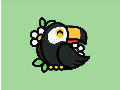 Bird Tropcal animal brd character cute flowers forest graphic design illustration mascot motion graphics topcal