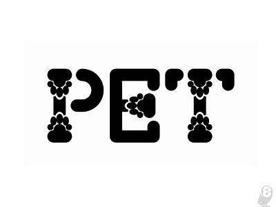 PET font letters logo pawfont serif