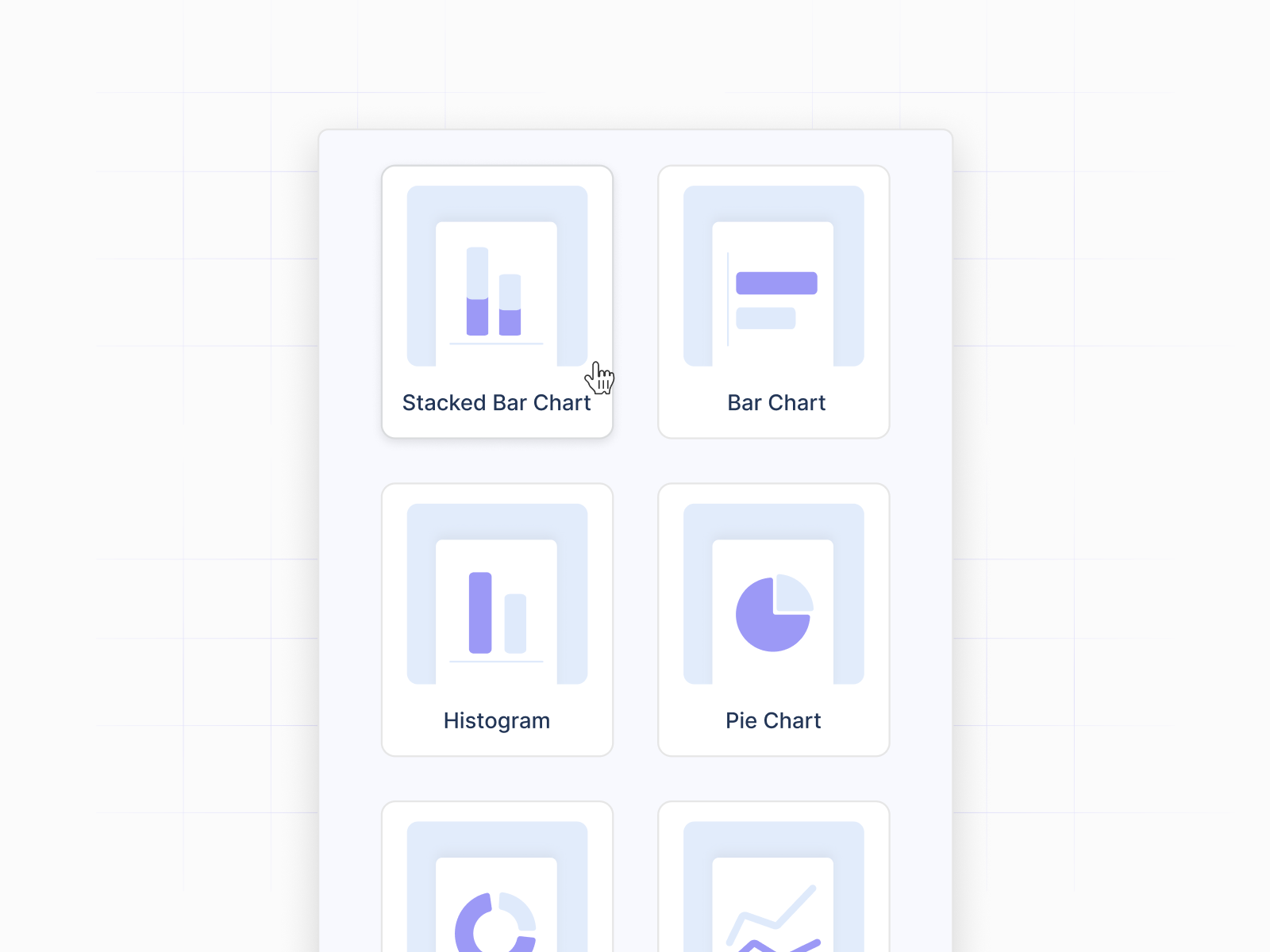 Chart Type Interaction - Dashboard aesthetic design charts components dashboard design design system dropdown interaction design interactions product design saas application ui ux design visual design
