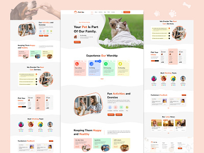 PetVibe – Pet Care PSD Template branding design graphic design patcare ui ux