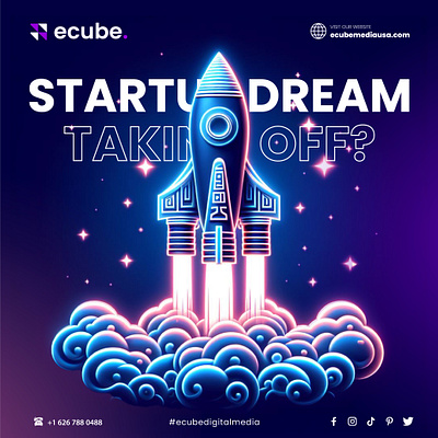 Social Media - ecube branding design graphic design illustration