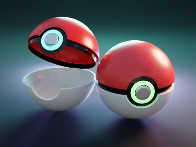 3D Pokemon Pokeballs 3d blender pokemon