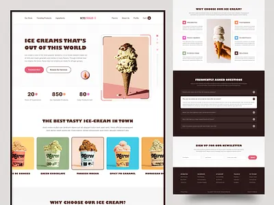 Ice cream website design chocolate ice cream creative design dribbble 2024 ecommerce ice cream ecommerce landing page flavours ice cream landing page ice cream shop ice cream store ice cream website minimal design mobile responsive version natural ingredients order ice cream ui design user experience user interface ux design website design website landing page