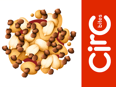 CirC Bites: Peanut, chocolate chip & peanut butter chocolate chocolate chip design grain texture grit illustration package peanut peanut butter texture vector