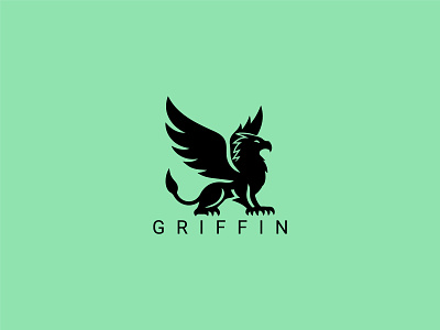 Griffin Logo beast creature eagle falcon fantasy feather flying griffin griffin griffin logo griffins griffon gryphon heraldry history medieval myth mythology old animal rampant standing