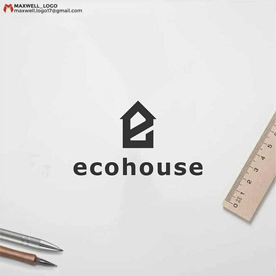 Letter E logo for Ecohouse branding building company e e logo graphic design home house letter letter e letter e logo letter logo logo modern monogram usa