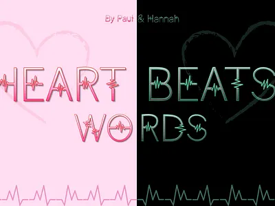 HEART BEATS WORDS font beats cartoon creative cute elegant font font design fonts graphic design handwriting handwritten heart heartbeats lettering modern motion graphics script