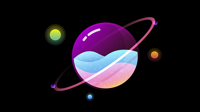 Planets 2d art design graphic design illustration illustrator