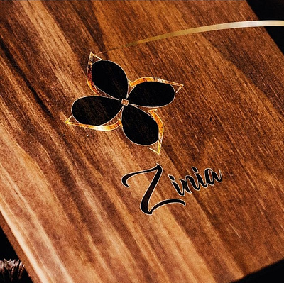 Zinia Logo art branding graphic design logo wall art zinia