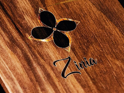 Zinia Logo art branding graphic design logo wall art zinia
