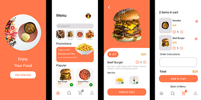 FOOD APP branding ui ux