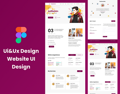 Personal Portfolio Website Design Ui&Ux Design branding figma graphic design personalportfolio website portfolio website ui uiuxdesign uxdesign