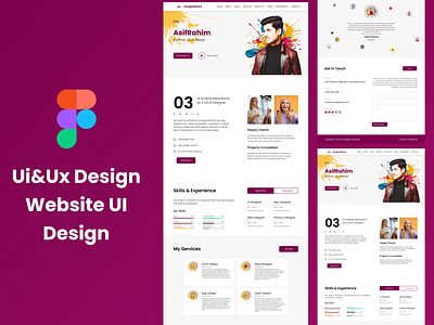 Personal Portfolio Website Design Ui&Ux Design branding figma graphic design personalportfolio website portfolio website ui uiuxdesign uxdesign