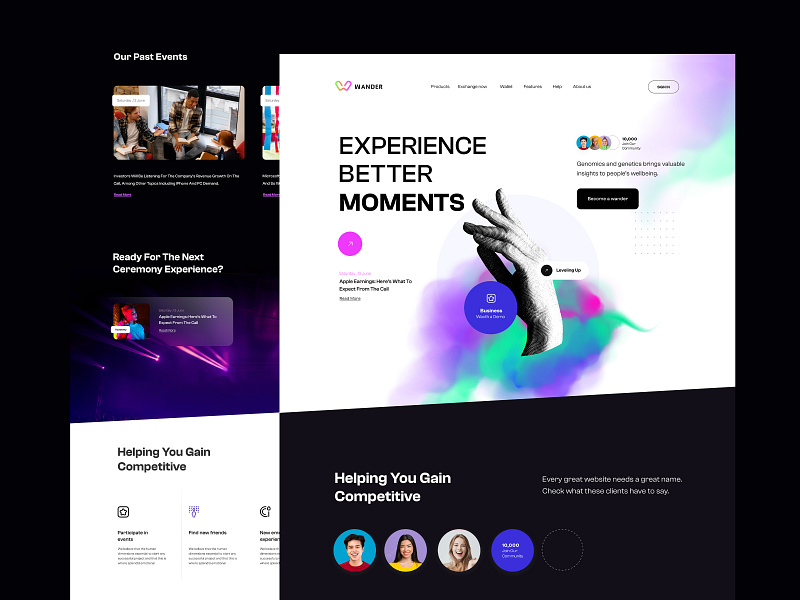 Event Finder | Dark Landing Page