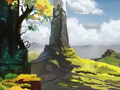 Digital Landscape Painting TimeLapse background painting concept art digital art environment painting environmental design graphic design illustration landscape nature painting valley