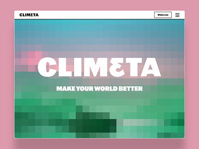 Climeta Hero hero pixelation website