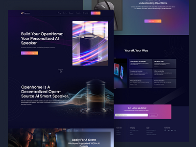 Landing page - Openhome app design design landing page ui ui design uiux user experience design user interface design web design web development website design