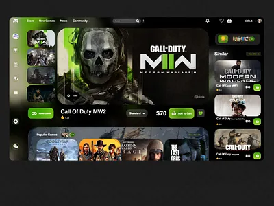 Video Game UI(Web) 3d branding graphic design logo motion graphics ui