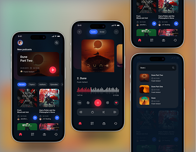 Music App mobile app design ui ux