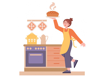 Homemade Cake Illustration baking cooking download free illustration free vector freebie graphicpear homemade cake illustration