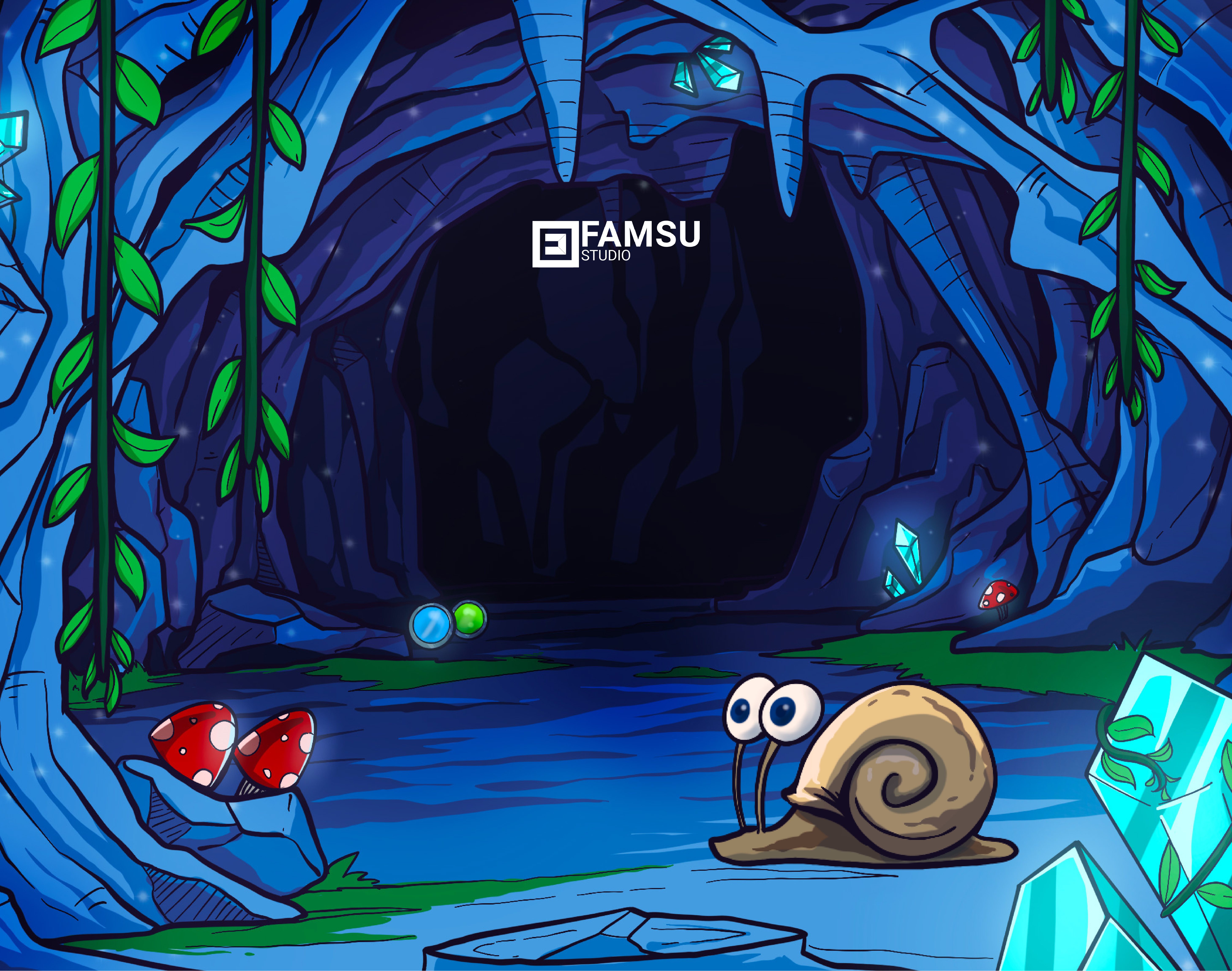 Cave - Web Design Illustration cartoon custom design graphic design illustration ui user interface web design web illustration