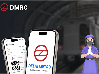 DMRC - Metro App Concept app design app redesign case study city metro dmrc figma logo metro app mockup prototype ticket booking trian app ui uiux user interface ux