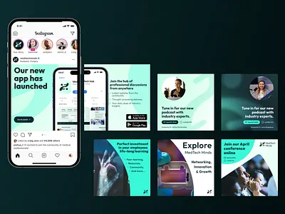 MedTech Minds Social Posts community crypto design finance financial graphic design innovation instagram management medical medtech post post template social media stock stock market tech technology web3