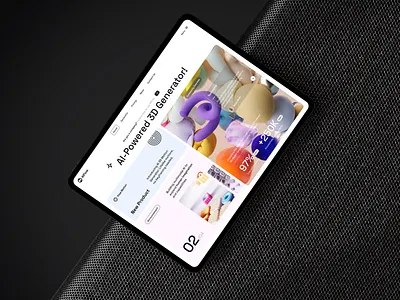 AI 3D Generator Landing 3d ai ai design ai landing ai landing page ai ui ai website landing landing design landing page minimal ui uidesign website website design