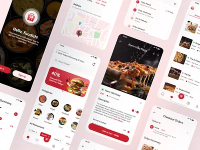 Online Food Delivery App Design app design branding delivery design design kit food food delivery illustration mobile app design online food online food delivery restaurant ui ui design ui kit ux ux design