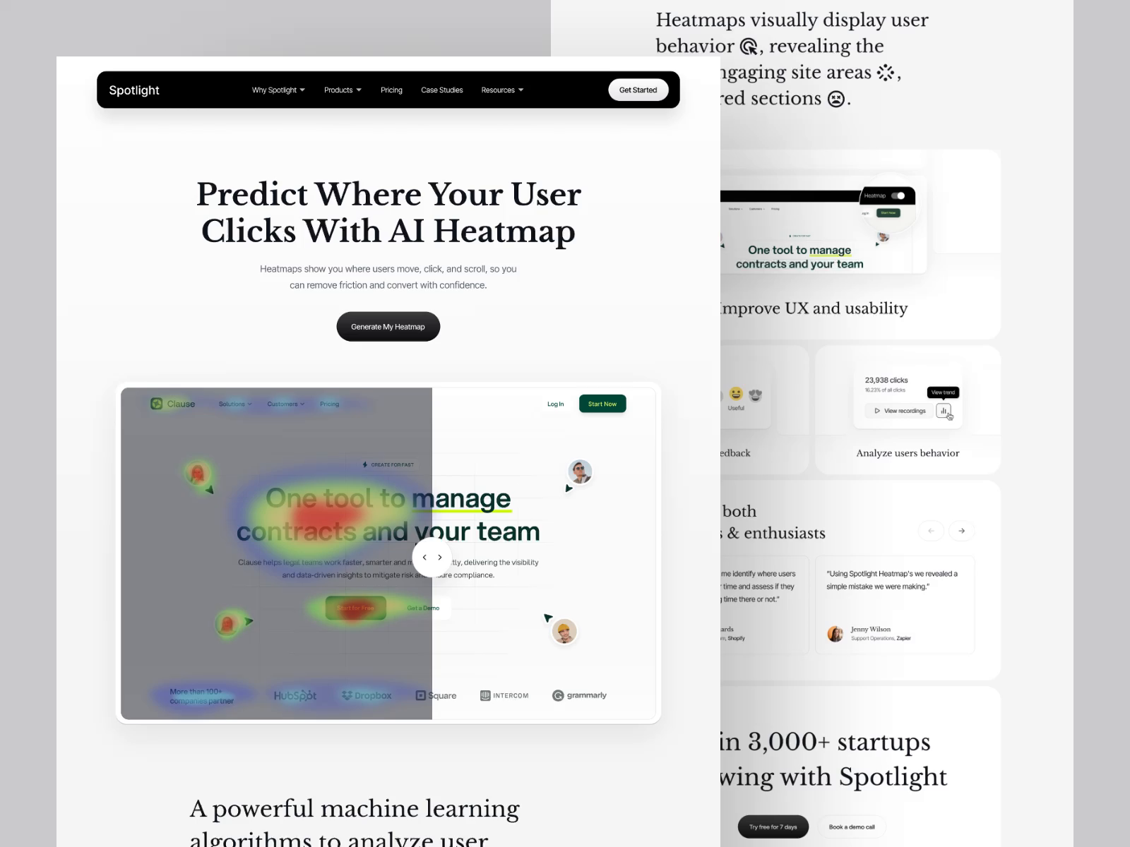 Spotlight - AI Heatmap Generator Landing Page by Dipa UI/UX for Dipa ...