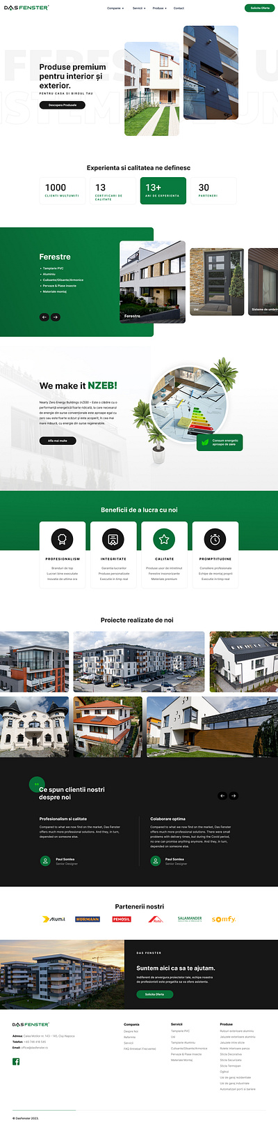 PVC Windows Company Landing page art direction branding company corporate landing pvc website windows