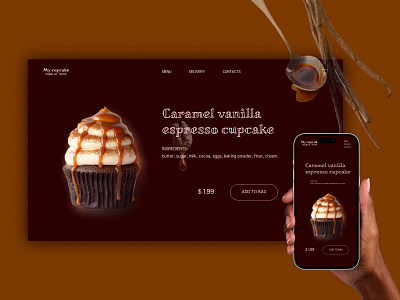 Homepage My cupcake concept bakery cupcake design homepage ux webdesign