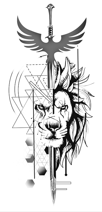 Lion corel draw design digital painting graphic design illustration photoshop print design separation color