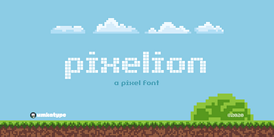 Pixelion - Pixel Font 80s 90s bitmap bold pixel font cyrillic display font easy to read fun font game developing gaming modern font multilingual pixel pixel font retro font russian sans serif