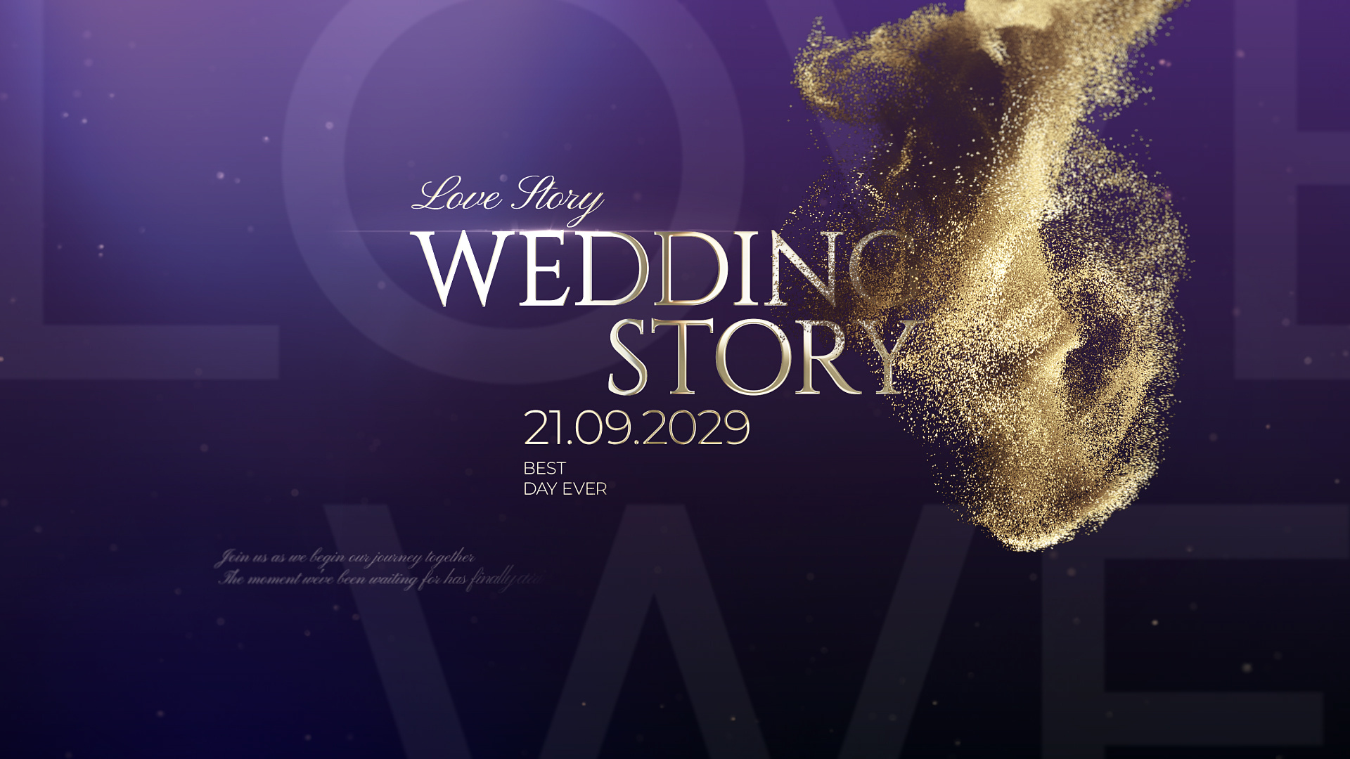 Wedding Golden Titles Pack for After Effects instagram memories wedding