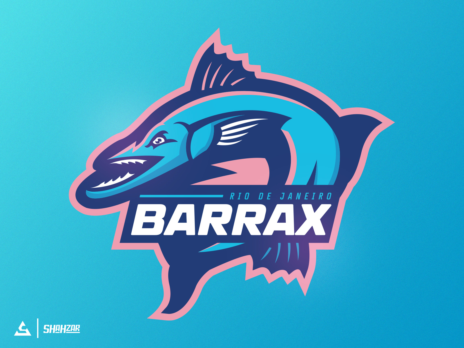 Barracuda Mascot Logo by Shahzar Zahid on Dribbble