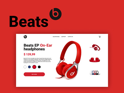 Product card headphones beats design headphones illustration productcard ui ux webdesign