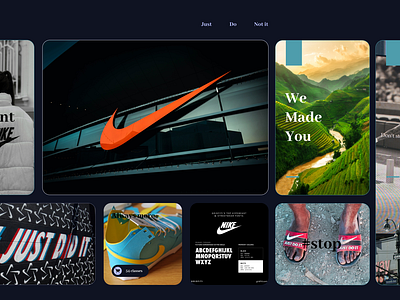 Bento Design | Nike branding graphic design logo porfolio ui