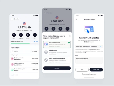 Arto Plus Mobile - Balance Details - Request Money Case Study animation app finance management mobile product design request money saas saas design ui ui design ux ux design