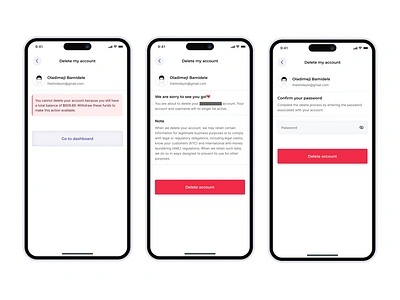 Delete My Account illustration mobile app ui ui design uiux