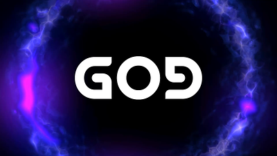 GOD Ambigram Logo Animation ambigram animation branding gradient icon identity lettering logo motion palindrome slo mo type typography