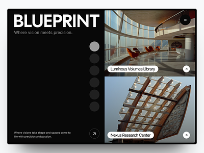 Blueprint - Architecture Firm Website Design architecture branding design firm graphic design landing page real estate studio ui web design website