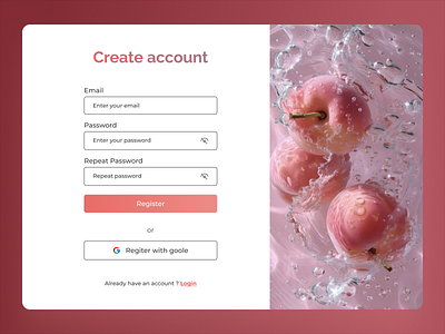 Registration Page create account form create account page daily ui dailyui form registration form registration page sign up ui ui design uiux design user interface website website design website ui design