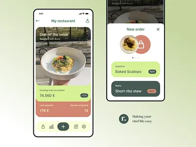 A chef’s kitchen online app branding food mobile ui ui