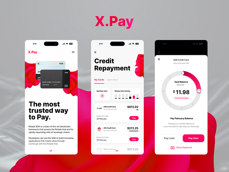 X.Pay : Simplify your Credit Bill Payment by Phoe Nyan on Dribbble