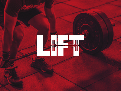 LIFT // Logo Design bold branding design graphic design gym lift logo logotype modern red sports typography vector