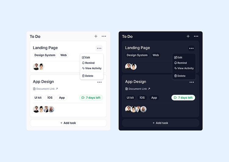 Task List UI by Kevser Çıtak on Dribbble