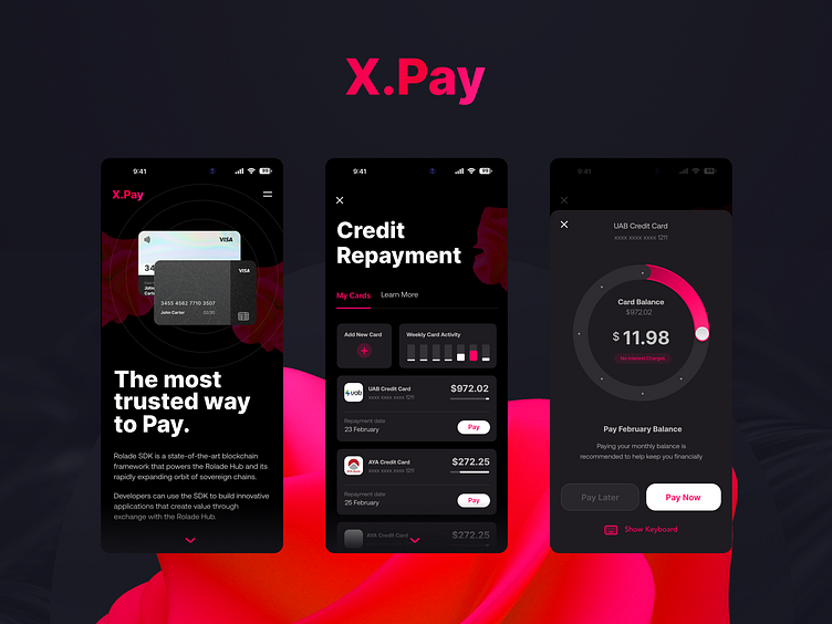 X.Pay : Simplify your Credit Bill Payment by Phoe Nyan on Dribbble