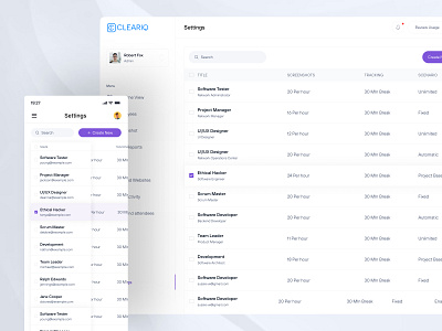 HR Management Settings Dashboard Design dashboard design community landing page mobile app redesign saas setting dasboard settings page simple ui ux web app web design web web site