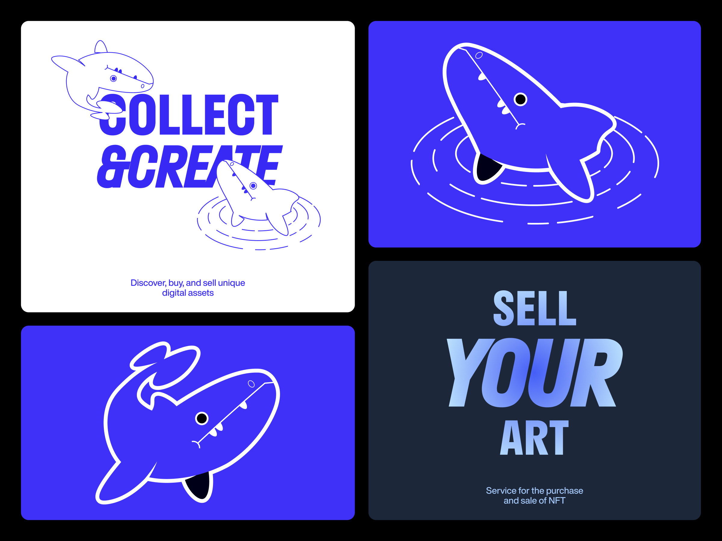 Sharky NFT Brand Identity agency best design brand brand designer brand identity branding crypto design graphic graphic design illustration logo logotype marketing marketplace nft poster saas service visual